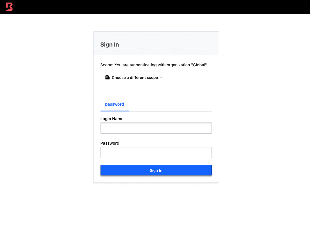 Admin UI Login