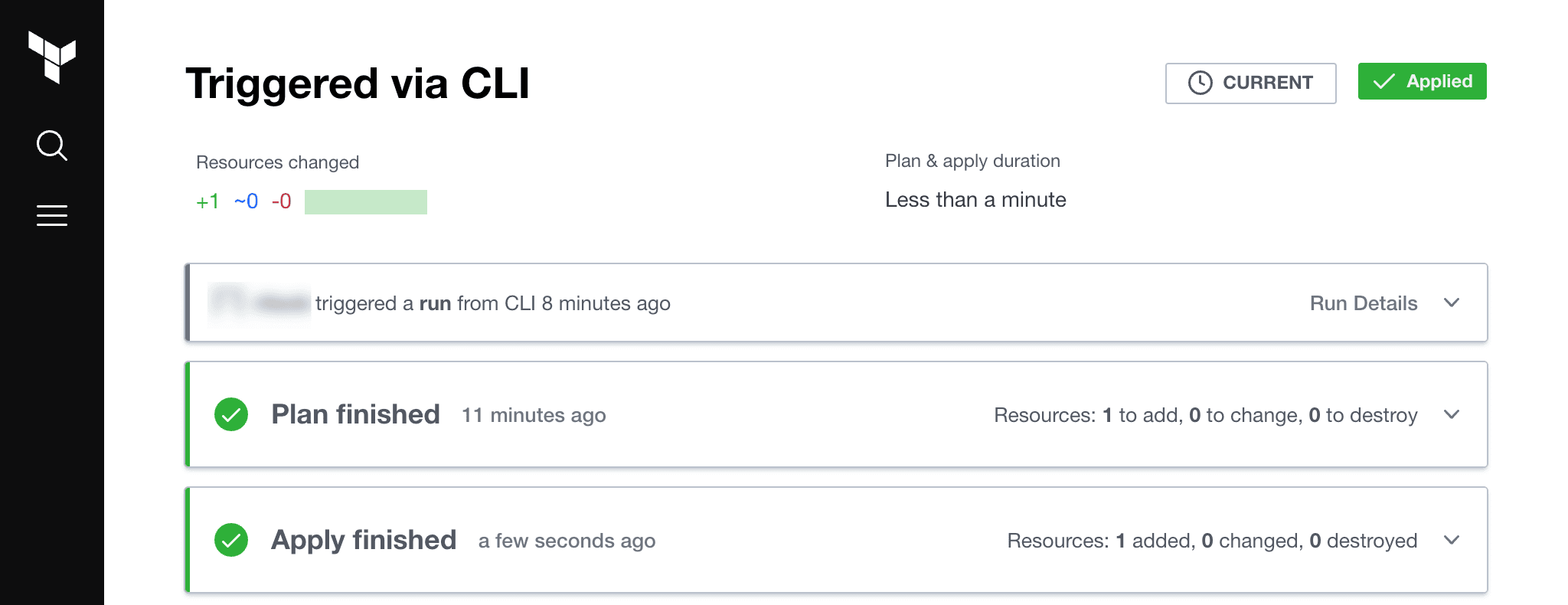 Successful HCP Terraform run